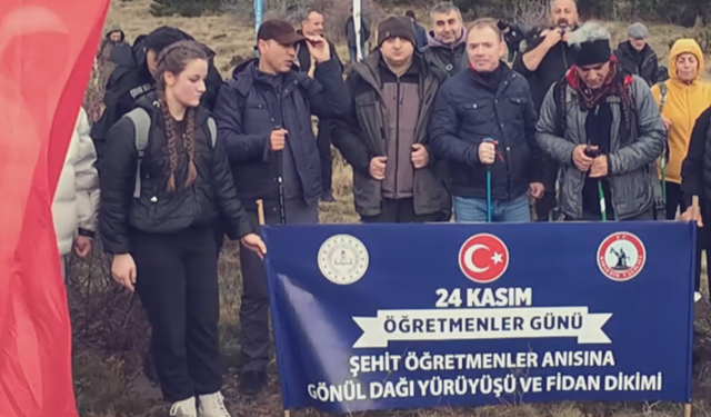 Şehit öğretmenlere duyulan minnet fidanlarla somutlaştı!