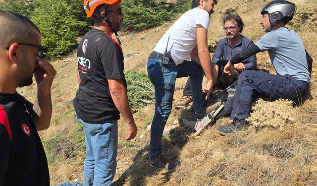 Yamaç paraşütü yaparken kaza geçiren kişi yaralandı