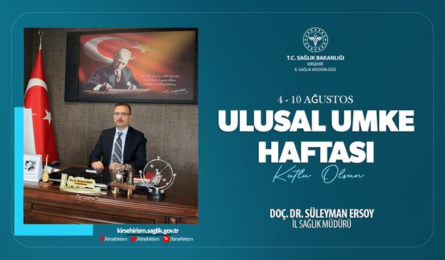 Müdür Ersoy, sessiz kahramanların haftasını kutladı