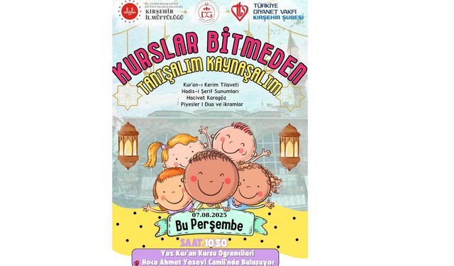 Yaz kursu öğrencileri Hoca Ahmet Yesevi Camii’nde buluşuyor