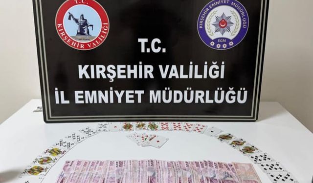 Kırşehir'de kumar operasyonunda 4 kişiye işlem yapıldı