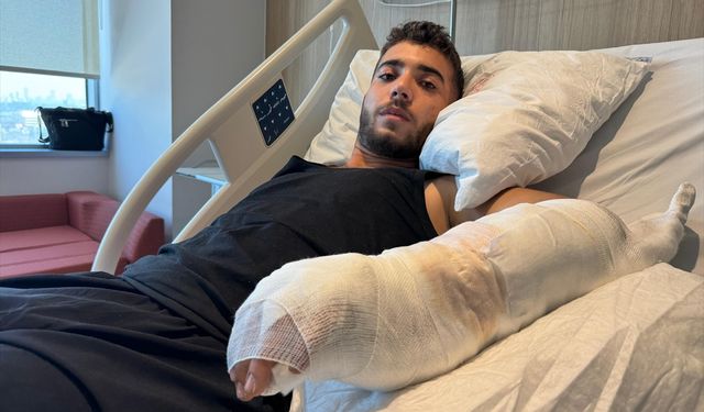 Çalıştığı iş yerindeki köpeğin saldırısına uğradı