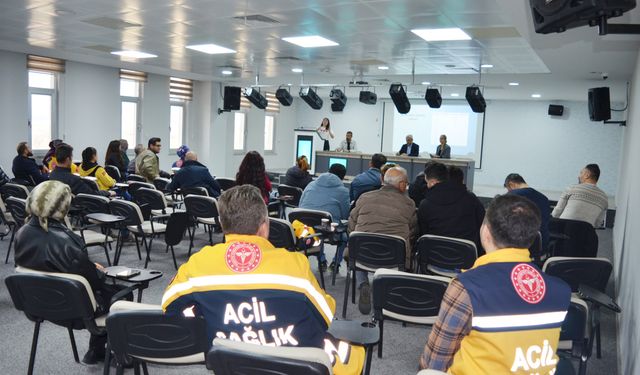 112 İstasyon Sorumluları ile Değerlendirme Toplantısı Yapıldı