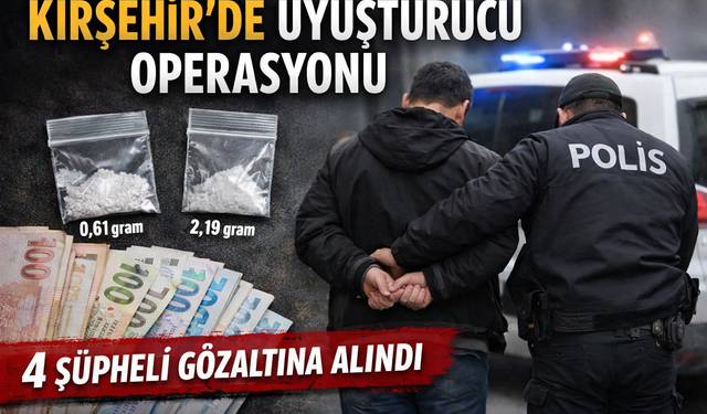 SON DAKİKA... Kırşehir'de operasyon: 4 şahıs gözaltında