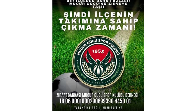MUCURGÜCÜ SPOR KULÜBÜ’NDEN DESTEK ÇAĞRISI