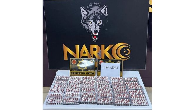 Kent merkezinde operasyon: 1384 sentetik hap ve 80 bin lira ele geçirildi