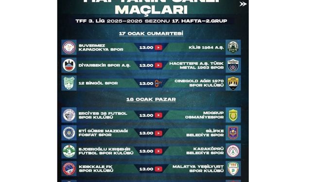 Kırşehir, Karaköprü maçı canlı yayınlanacak!