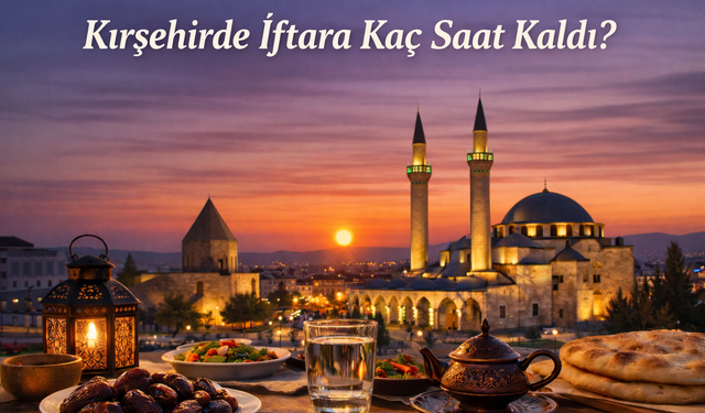 Kırşehir’de İftara Kaç Saat Kaldı? Kırşehir iftar saati 2026”, “Kırşehir akşam ezanı kaçta okunacak?