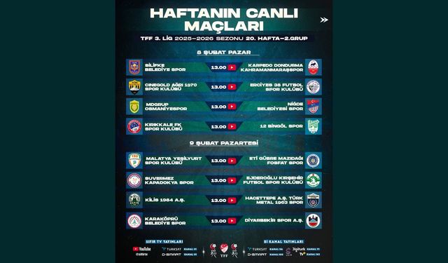 Suvermez-Kırşehirspor maçı Canlı yayınlanacak