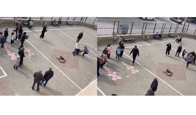 Kırşehir’de Nevruz kutlamasın da düşen öğretmene öğrencilerinden sevgi desteği