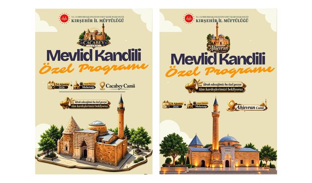 Kırşehir’de Mevlid Kandili heyecanı: Vatandaşlar camilerde buluşacak