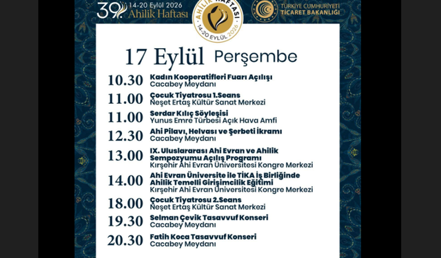 Kırşehir’de Ahilik Haftası etkinlikleri hız kesmeden devam ediyor