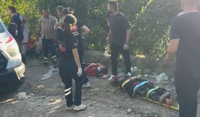 Römork devrildi, 18 kişi hastanelik oldu!