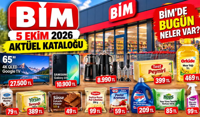 5 Ekim BİM aktüel kataloğu! BİM’de bugün neler var, hangi ürünler indirimde?