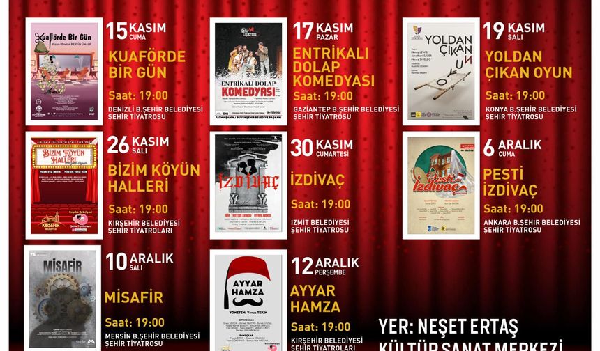 TİYATRO FESTİVALİ 15 KASIM'DA BAŞLIYOR