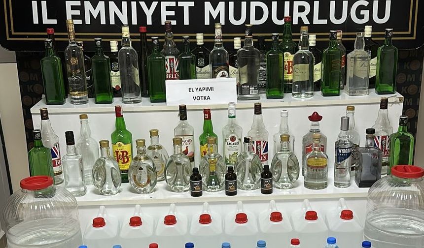 Kırşehir'de yılbaşı öncesi kaçak alkol operasyonu