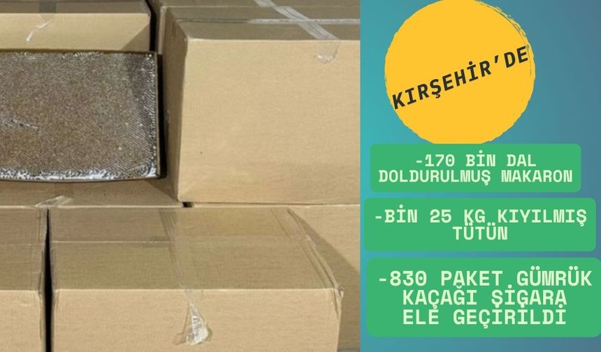 170 bin dal doldurulmuş makaron ele geçirildi