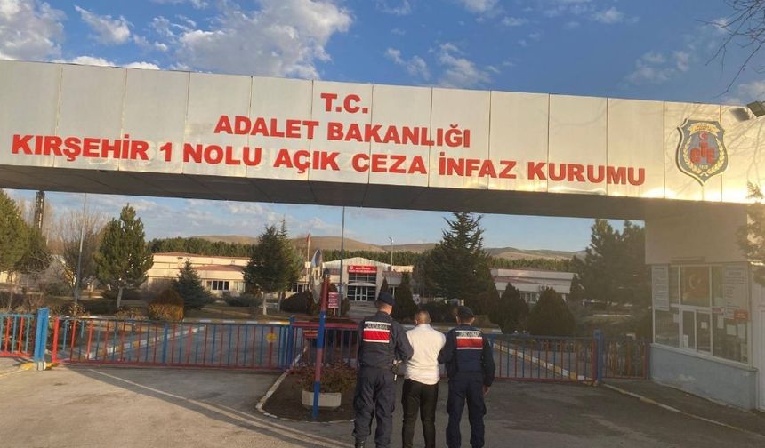 Kırşehir’de firari hükümlü jandarmadan kaçamadı