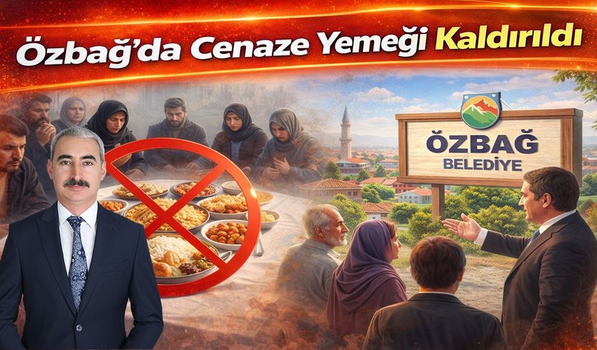 Kırşehir Özbağ'da cenaze yemeği kaldırıldı