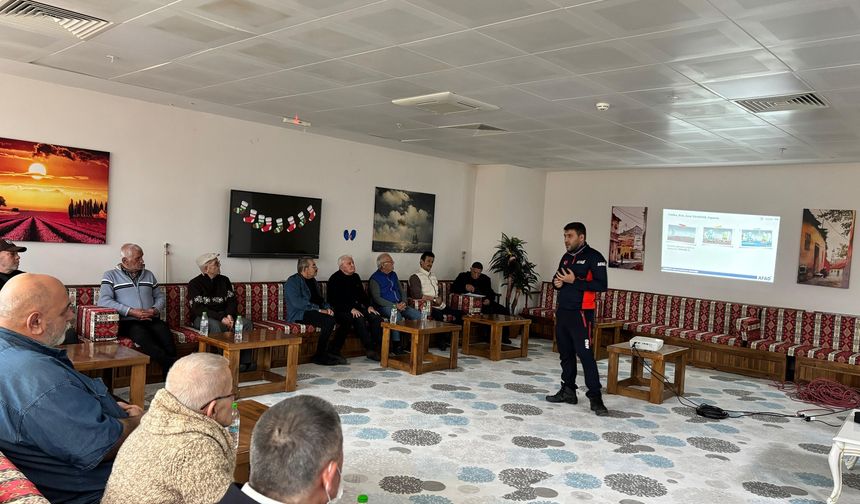 Huzurevi Sakinlerine Afet Bilinci Kazandırıldı