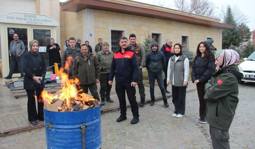 Kırşehir’de Milli Parklar personeline yangın söndürme eğitimi