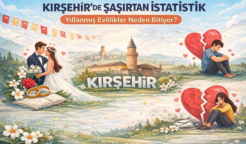 Kırşehir’de Şaşırtan İstatistik: Yıllanmış Evlilikler Neden Bitiyor?