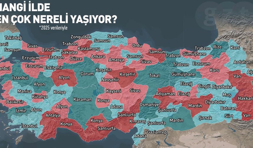 Kırşehirliler en çok hangi şehirlerde yaşıyor?