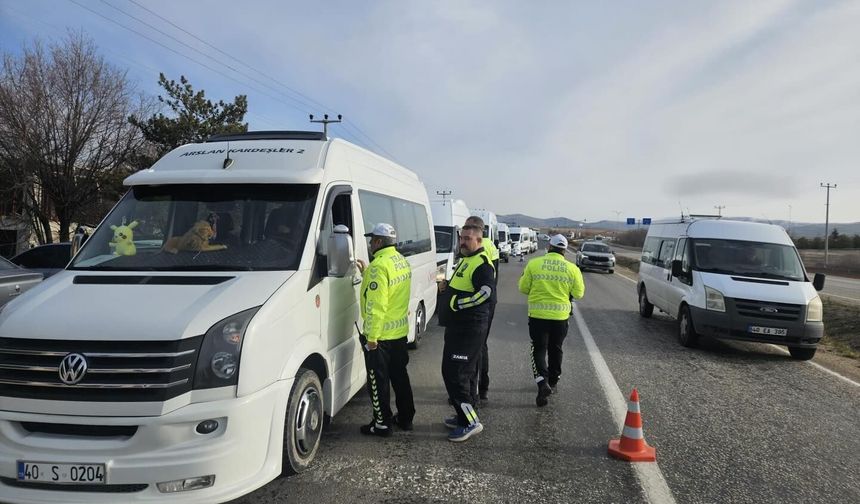 Kırşehir’de Özel Okul Servislerine Sıkı Denetim