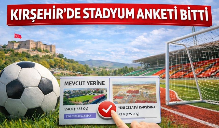 Kırşehir’de Stadyum Anketi Bitti! 3 Bin Kişi Oyladı, Kazanan Yer Ortaya Çıktı