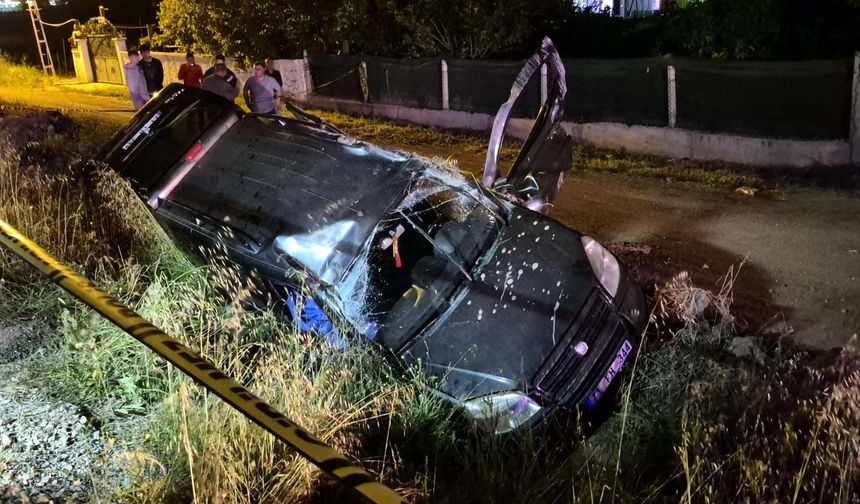 Şarampole Uçan Araç… 1 Ölü!