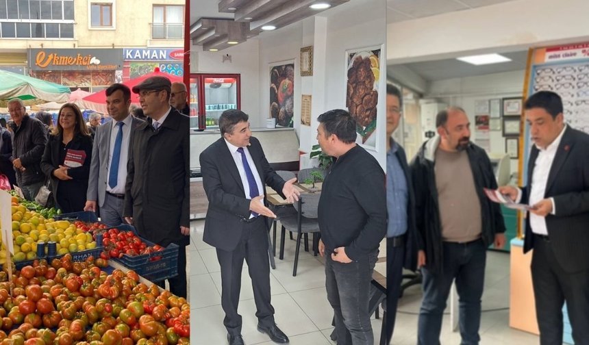 “Bizim Yerimiz Salonlar Değil, Halkın Yanıdır”: CHP Kaman’da Esnafın Nabzını Tuttu