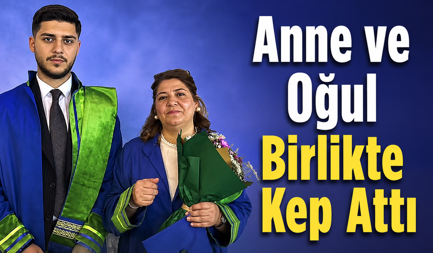 Kırşehir'de Duygulandıran Mezuniyet! Anne ve Oğul Aynı Gün Diploma Aldı