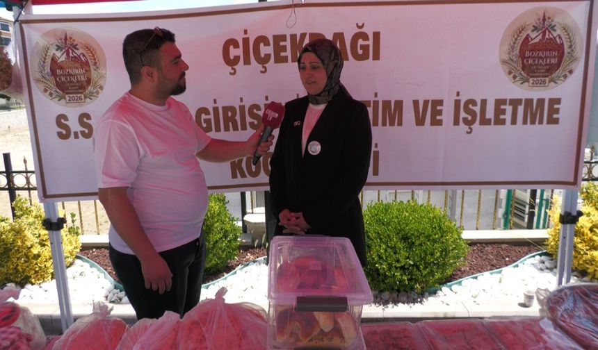 ÇİÇEKDAĞI'NDA KADINLAR ÜRETİYOR, EV EKONOMİSİNE KATKI SAĞLIYOR