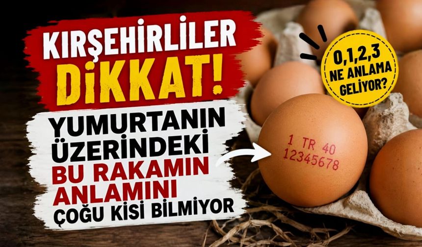 Kırşehirliler Dikkat! Yumurtanın Üzerindeki Bu Rakamın Anlamını Çoğu Kişi Bilmiyor