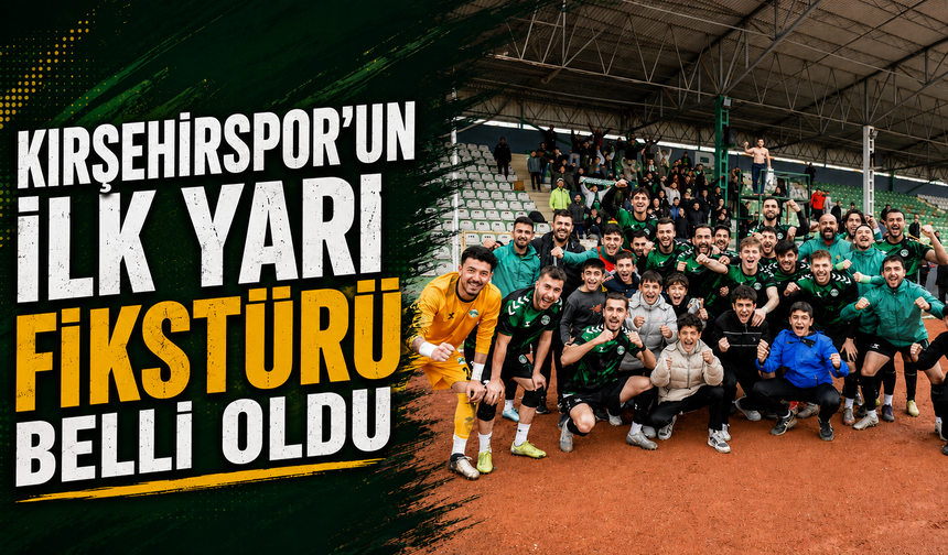 KIRŞEHİRSPOR'UN İLK YARI FİKSTÜRÜ BELLİ OLDU