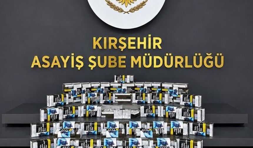 Kırşehir’de 460 paket doldurulmuş makaron ele geçirildi