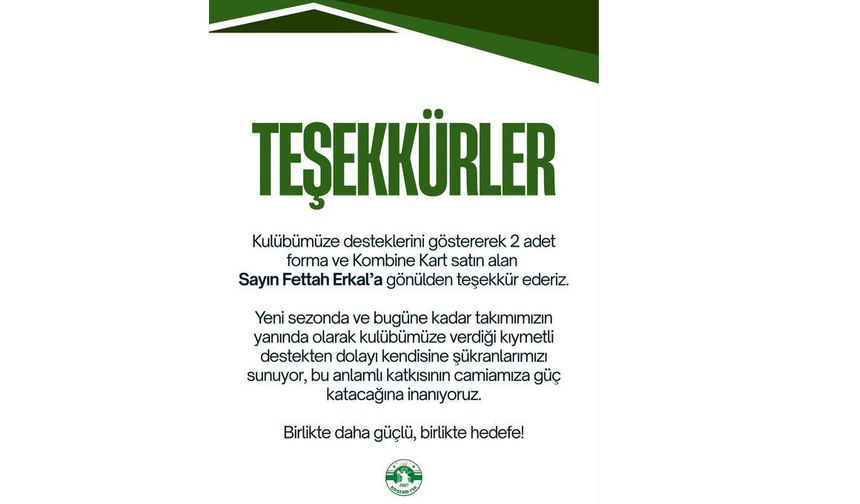 Kırşehirspor'a anlamlı destek