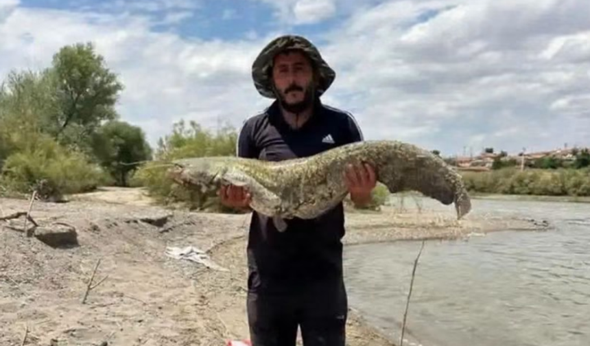 İki kardeşin yakaladıkları dev balık sosyal medyada gündem oldu!