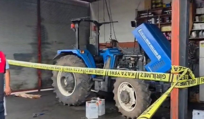 Traktörün Hidrolik Aksamına Sıkışan Tamirci Öldü