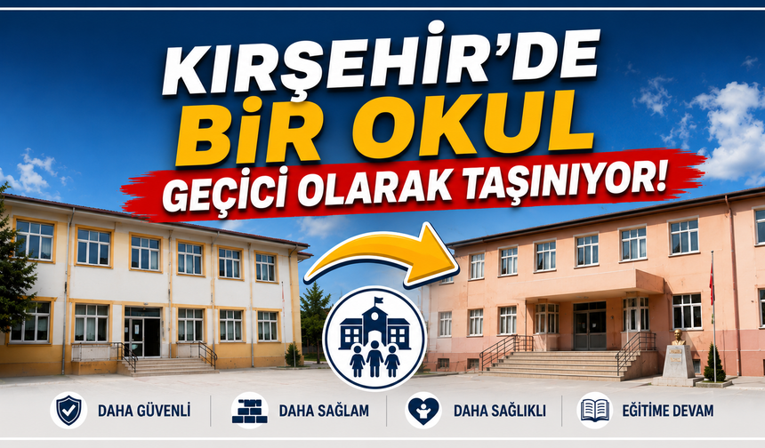 Kırşehir’de Bir Okul Geçici Olarak Taşınıyor!