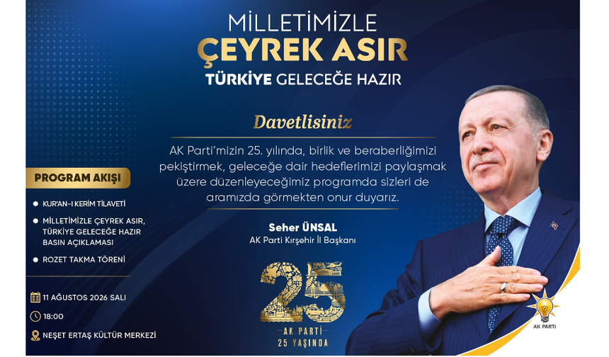 Kırşehir AK Parti’nin 25. yıl programına hazırlanıyor