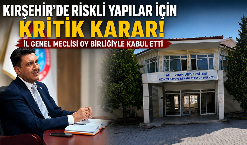 Kırşehir'de Riskli Yapılar İçin Kritik Karar! İl Genel Meclisi Oy Birliğiyle Kabul Etti