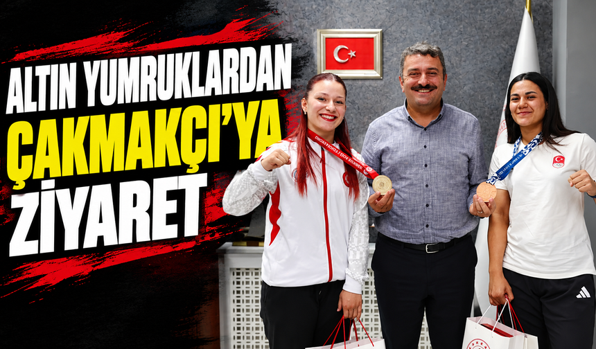Altın yumruklardan Spor İl Müdürü Çakmakçı’ya ziyaret