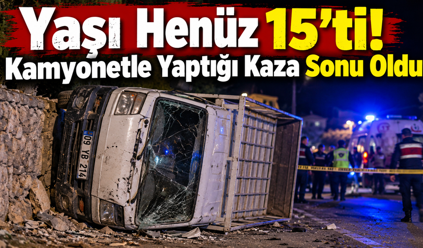Yaşı Henüz 15’ti! Kamyonetle Yaptığı Kaza Sonu Oldu