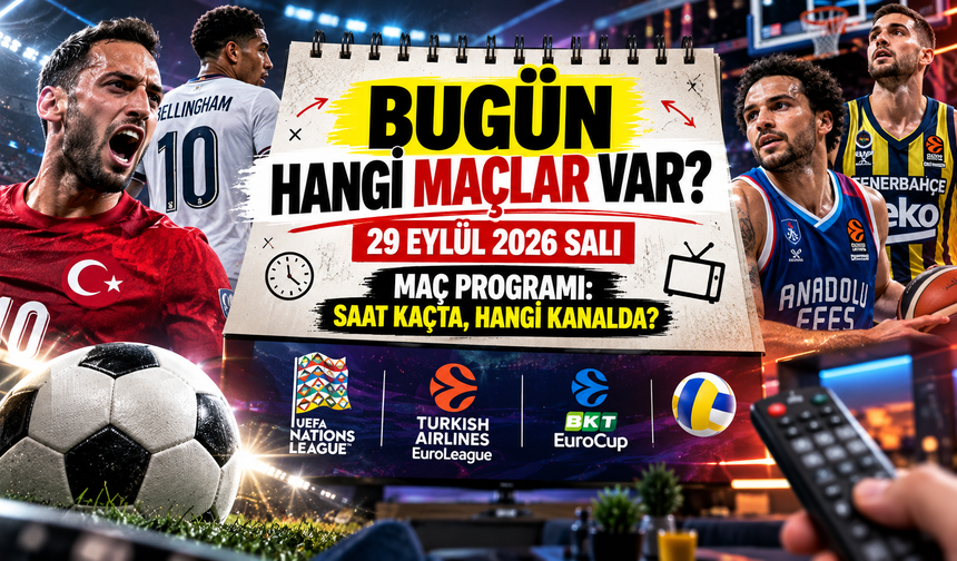 Bugün Hangi Maçlar Var? 29 Eylül 2026 Salı Maç Programı: Saat Kaçta, Hangi Kanalda?