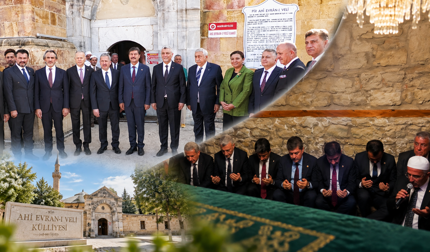 Protokol Ahi Evran’ın Huzurunda Buluştu: Eller Duaya Açıldı
