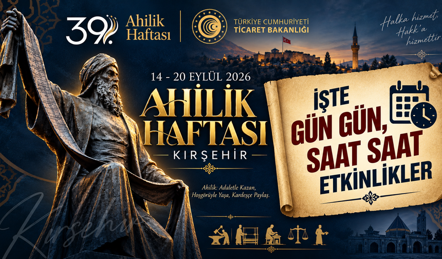 39. Ahilik Haftası Kırşehir Etkinlik Programı Belli Oldu: Hangi Gün Hangi Etkinlik Var?