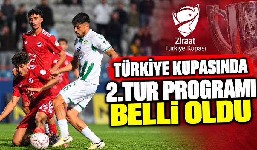 Türkiye Kupasında 2.Tur Programı belli oldu