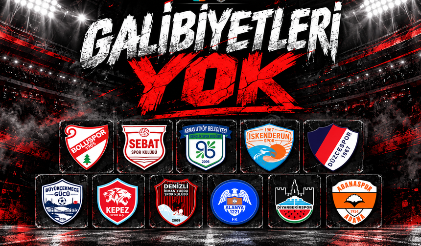 11 takım ligderde galibiyet yüzü göremedi