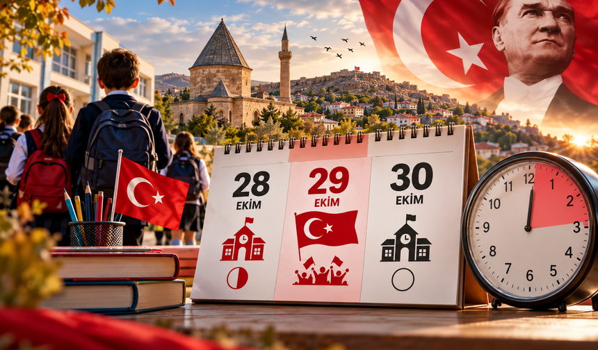 Kırşehir'de 28 Ekim Okullar Yarım Gün mü? 28 Ekim'de Ders Var mı?